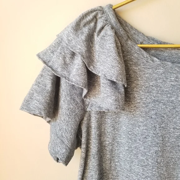 Current Elliott | The Double Ruffle Tee Medium - Picture 3 of 6